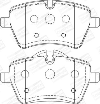 Champion 573234CH - Bremžu uzliku kompl., Disku bremzes www.autospares.lv