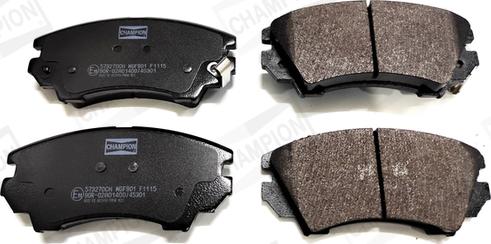 Champion 573270CH - Brake Pad Set, disc brake www.autospares.lv