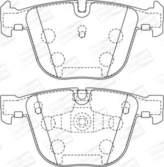 Champion 573271CH - Bremžu uzliku kompl., Disku bremzes www.autospares.lv