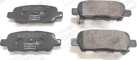 Champion 573754CH - Тормозные колодки, дисковые, комплект www.autospares.lv