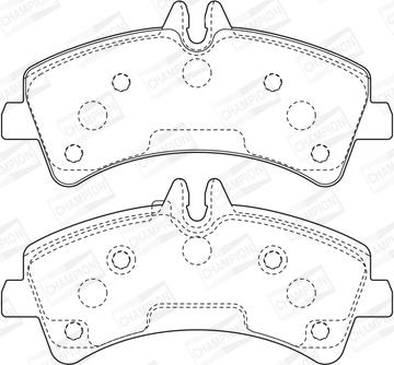 Champion 573758CH - Bremžu uzliku kompl., Disku bremzes www.autospares.lv