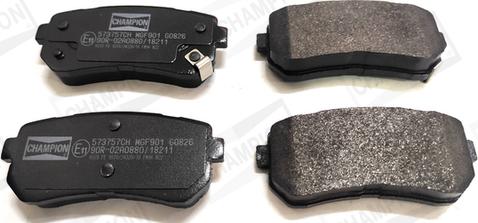 Champion 573757CH - Brake Pad Set, disc brake www.autospares.lv