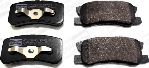 Champion 573724CH - Brake Pad Set, disc brake www.autospares.lv