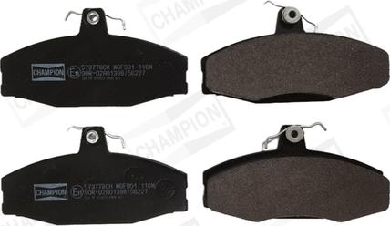 Champion 573778CH - Brake Pad Set, disc brake www.autospares.lv