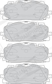 Champion 573773CH - Bremžu uzliku kompl., Disku bremzes www.autospares.lv