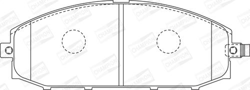 Champion 572448CH - Тормозные колодки, дисковые, комплект www.autospares.lv