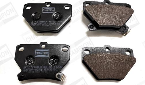 Champion 572450CH - Тормозные колодки, дисковые, комплект www.autospares.lv