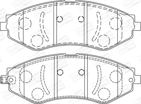 Champion 572408CH - Тормозные колодки, дисковые, комплект www.autospares.lv