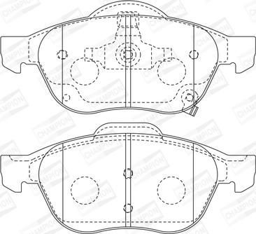 Champion 572481CH - Bremžu uzliku kompl., Disku bremzes www.autospares.lv