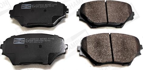 Champion 572487CH - Brake Pad Set, disc brake www.autospares.lv