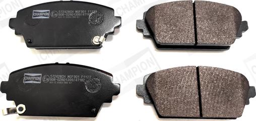 Champion 572428CH - Brake Pad Set, disc brake www.autospares.lv