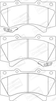 Champion 572599CH - Bremžu uzliku kompl., Disku bremzes www.autospares.lv