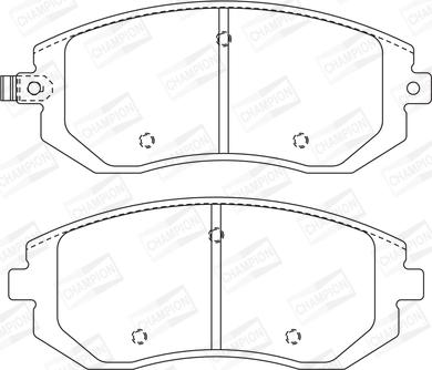 Champion 572550CH - Brake Pad Set, disc brake www.autospares.lv