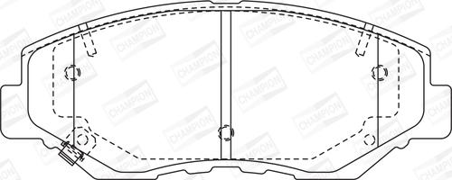 Champion 572504CH - Bremžu uzliku kompl., Disku bremzes www.autospares.lv