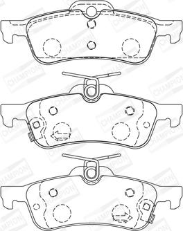 Champion 572588CH - Тормозные колодки, дисковые, комплект www.autospares.lv