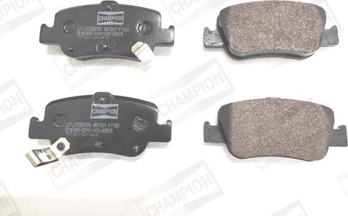 Champion 572601CH - Тормозные колодки, дисковые, комплект www.autospares.lv