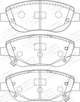 Champion 572634CH - Bremžu uzliku kompl., Disku bremzes www.autospares.lv