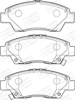 Champion 572637CH - Bremžu uzliku kompl., Disku bremzes www.autospares.lv