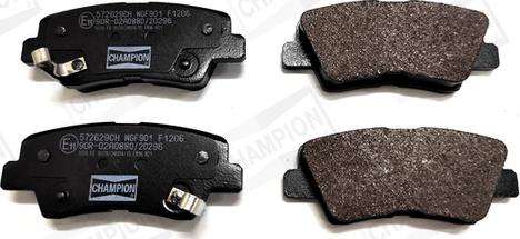 Champion 572629CH - Brake Pad Set, disc brake www.autospares.lv