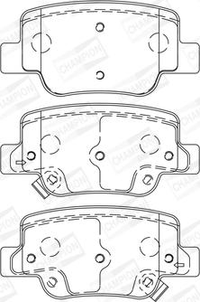 Champion 572623CH - Bremžu uzliku kompl., Disku bremzes www.autospares.lv