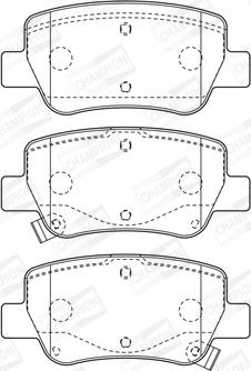 Champion 572627CH - Bremžu uzliku kompl., Disku bremzes www.autospares.lv