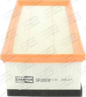 Champion CAF100974P - Air Filter, engine www.autospares.lv