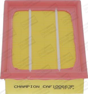 Champion CAF100663P - Gaisa filtrs www.autospares.lv