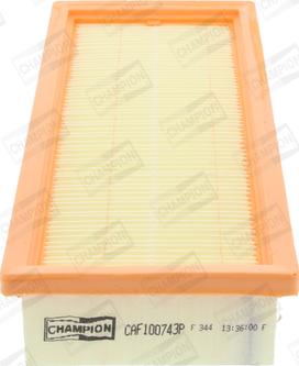 Champion CAF100743P - Air Filter, engine www.autospares.lv