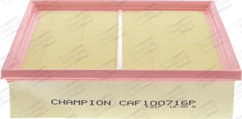 Champion CAF100716P - Air Filter, engine www.autospares.lv