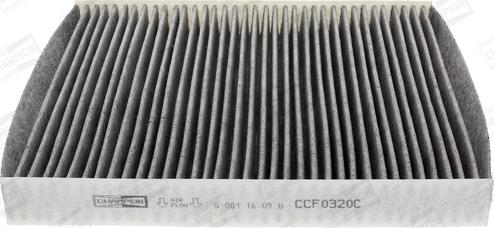 Champion CCF0320C - Filter, interior air www.autospares.lv