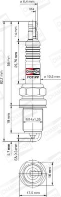 Champion CCH1256 - Aizdedzes svece www.autospares.lv