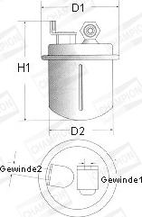 Champion L229/606 - Топливный фильтр www.autospares.lv