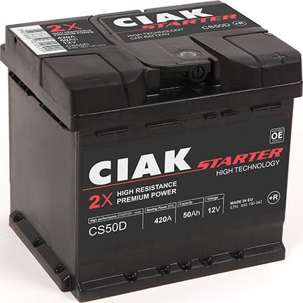 CIAKStarter CS50D - Startera akumulatoru baterija www.autospares.lv