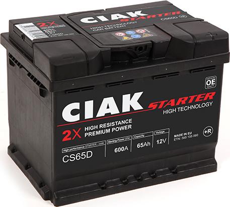 CIAKStarter CS65D - Startera akumulatoru baterija www.autospares.lv