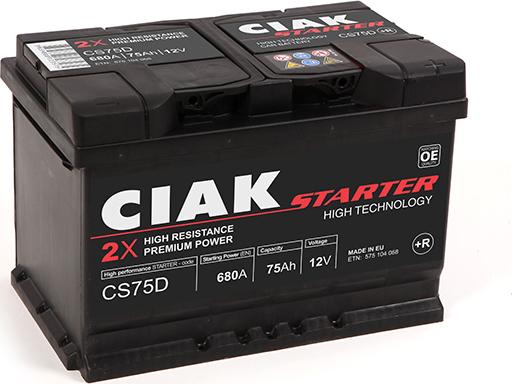 CIAKStarter CS75D - Startera akumulatoru baterija autospares.lv