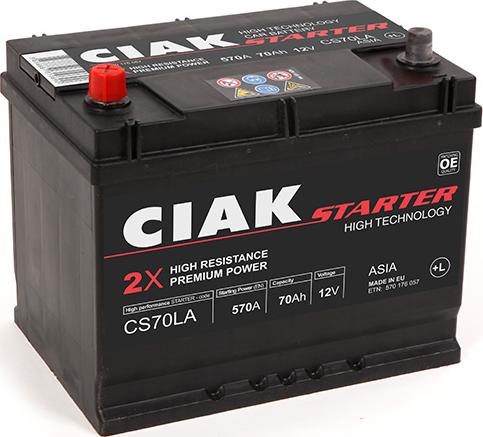 CIAKStarter CS70LA - Startera akumulatoru baterija www.autospares.lv