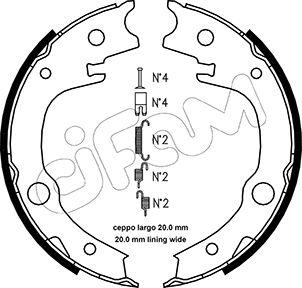 Cifam 153-443K - Bremžu loku kompl., Stāvbremze www.autospares.lv