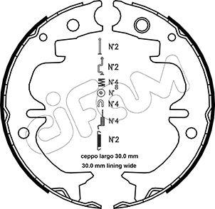 Cifam 153-442K - Bremžu loku kompl., Stāvbremze www.autospares.lv