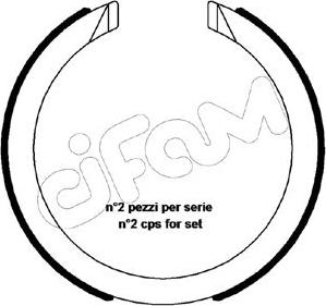 Cifam 153-483 - Brake Shoe Set, parking brake www.autospares.lv