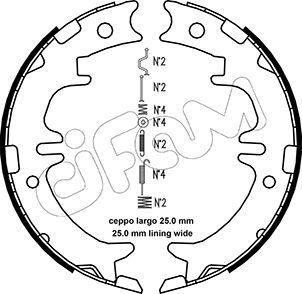 Cifam 153-439K - Bremžu loku kompl., Stāvbremze www.autospares.lv