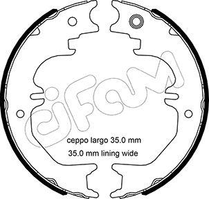 Cifam 153-524 - Bremžu loku kompl., Stāvbremze www.autospares.lv