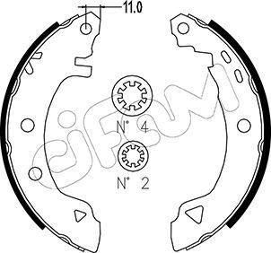 Cifam 153-002 - Bremžu loku komplekts www.autospares.lv