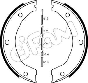 Cifam 153-145K - Bremžu loku kompl., Stāvbremze www.autospares.lv