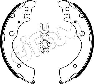 Cifam 153-154 - Комплект тормозных колодок, барабанные www.autospares.lv