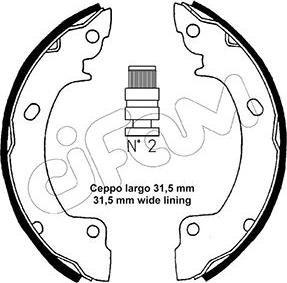 Cifam 153-165 - Bremžu loku komplekts www.autospares.lv