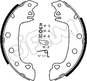 Cifam 153-340K - Brake Shoe Set www.autospares.lv