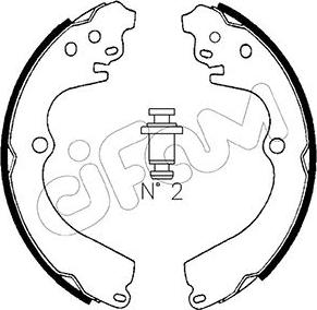 Cifam 153-383 - Комплект тормозных колодок, барабанные www.autospares.lv