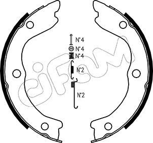 Cifam 153-293K - Bremžu loku kompl., Stāvbremze www.autospares.lv