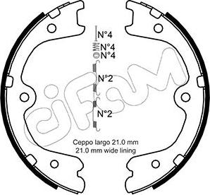 Cifam 153-297K - Bremžu loku kompl., Stāvbremze www.autospares.lv