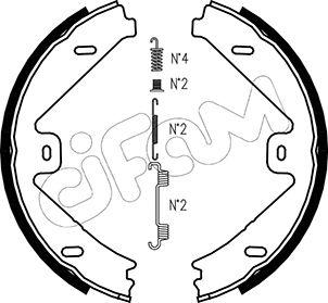 Cifam 153-250K - Bremžu loku kompl., Stāvbremze www.autospares.lv